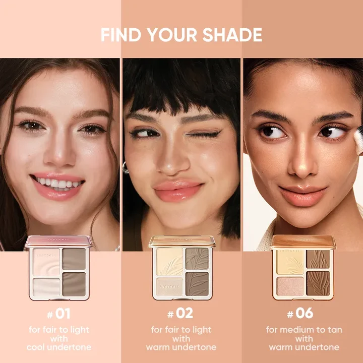 2 IN 1 Highlighter Contour Palette