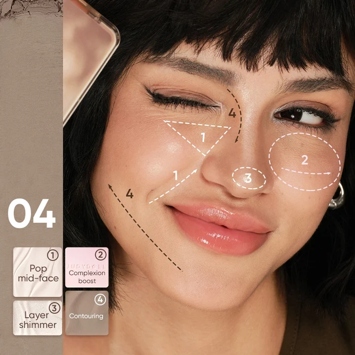 2 IN 1 Highlighter Contour Palette