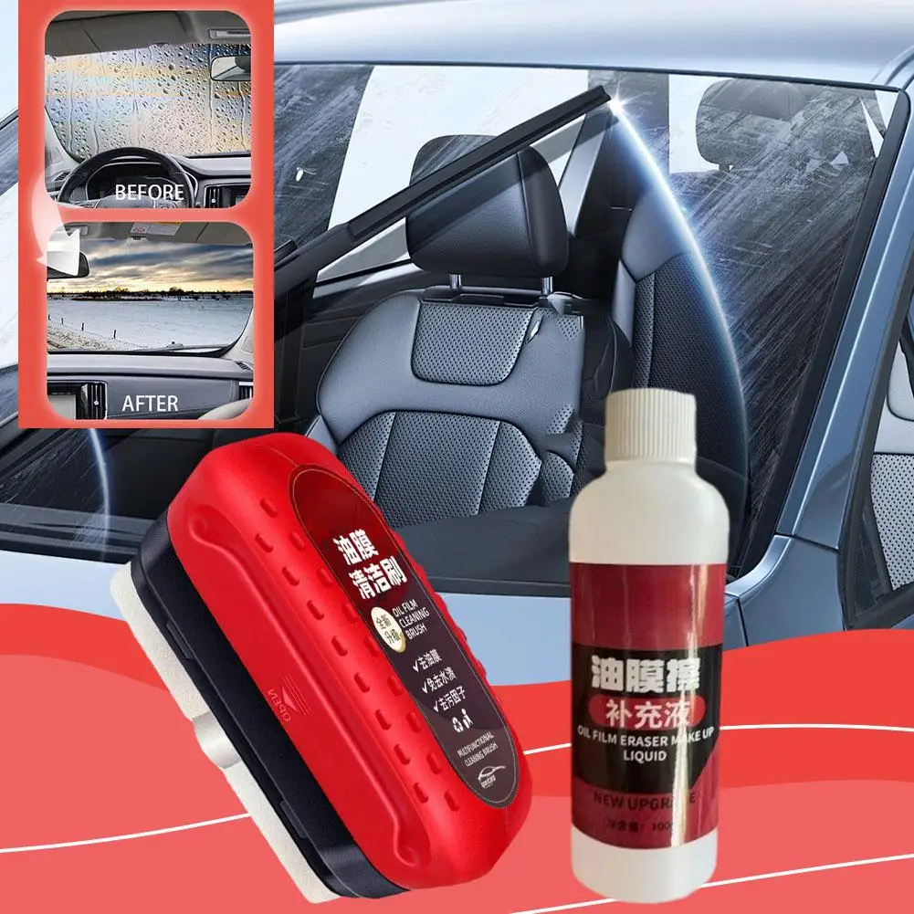 Car Glass Cleaner Brush For Car Windshield Oil Film Cleaner