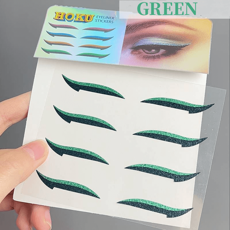 Lazy colored eye shadow stickers