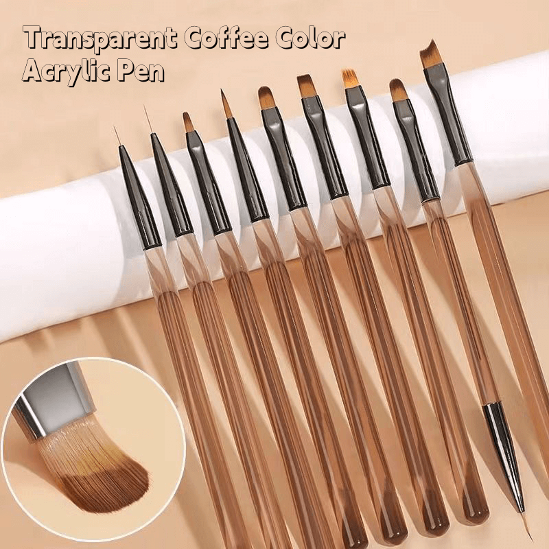 Nail Pen 9 PCS Set Painted Pull Line Dizzy Dye Gradient Brush