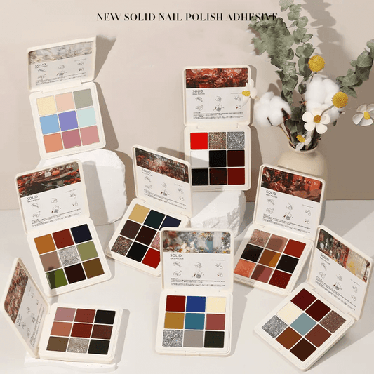 9 Colors Solid Nail Glue Polish 2023 New Cream Glue